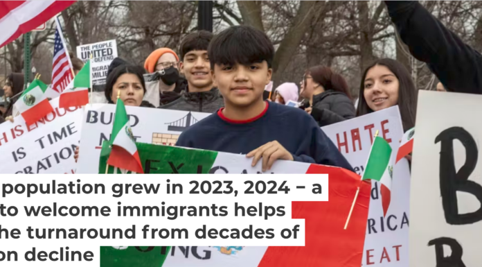 The Mexican-American community in southwest Detroit held a rally in March 2025, asking ICE to leave the immigrant community alone. Jim West/UCG/Universal Images Group via Getty Images